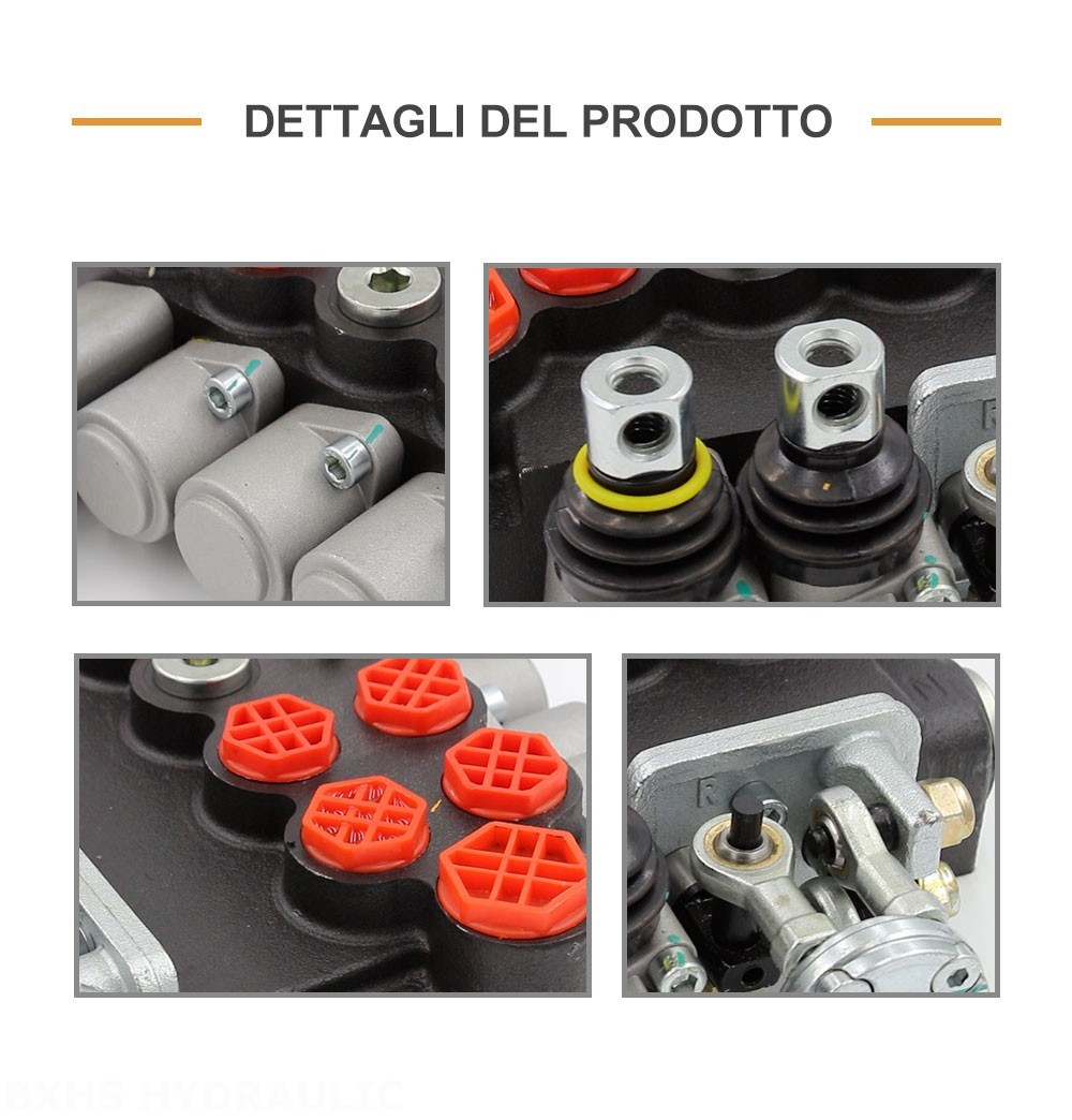 P40 Manuale e joystick 4 Spool Valvola direzionale monoblocco